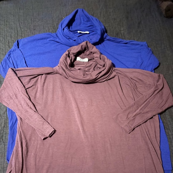 Cowl‎ Neck Long Sleeve Tunic Lot of 2 Size Medium - Picture 1 of 9